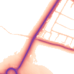Daytime road noise heatmap for WA14 3LN