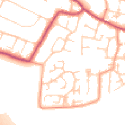Daytime road noise heatmap for WA14 3NB