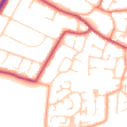 Daytime road noise heatmap for WA14 3PL