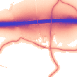 Daytime road noise heatmap for WA14 3QD