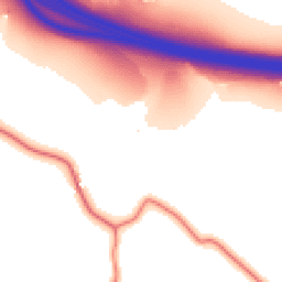 Daytime road noise heatmap for WA14 3QL