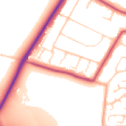 Daytime road noise heatmap for WA14 3QT