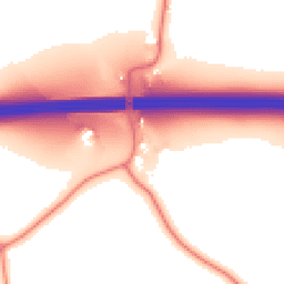 Daytime road noise heatmap for WA14 3RE