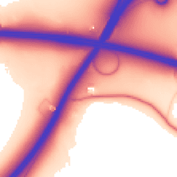 Daytime road noise heatmap for WA14 3RZ