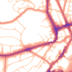 Daytime road noise heatmap for WA14 4AL