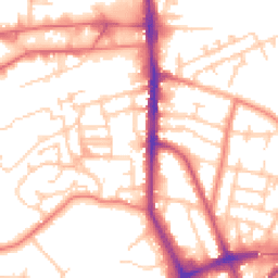 Daytime road noise heatmap for WA14 4EW