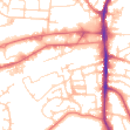 Daytime road noise heatmap for WA14 4FB