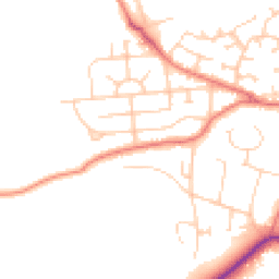 Daytime road noise heatmap for WA14 4JD