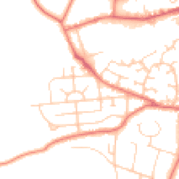 Daytime road noise heatmap for WA14 4JW