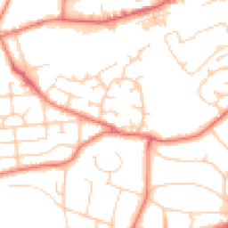 Daytime road noise heatmap for WA14 4LX