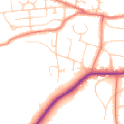 Daytime road noise heatmap for WA14 4PQ