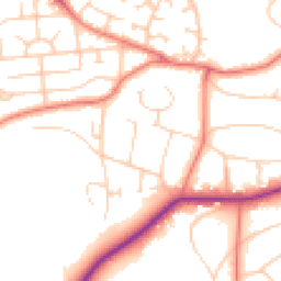 Daytime road noise heatmap for WA14 4QN