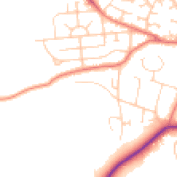 Daytime road noise heatmap for WA14 4QU