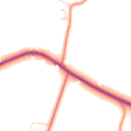 Daytime road noise heatmap for WA14 4SY