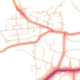 Daytime road noise heatmap for WA14 4WE