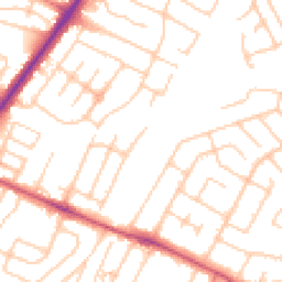 Daytime road noise heatmap for WA14 5AH
