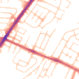 Daytime road noise heatmap for WA14 5AP