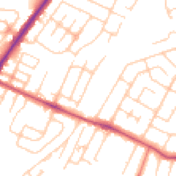 Daytime road noise heatmap for WA14 5AQ