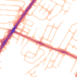 Daytime road noise heatmap for WA14 5AR