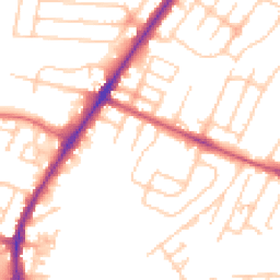 Daytime road noise heatmap for WA14 5AX