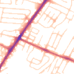 Daytime road noise heatmap for WA14 5BD