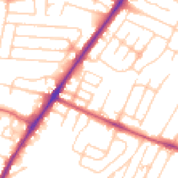 Daytime road noise heatmap for WA14 5BE