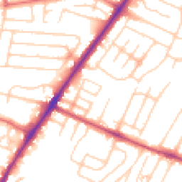 Daytime road noise heatmap for WA14 5BG