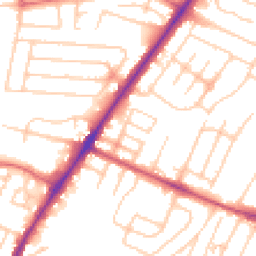 Daytime road noise heatmap for WA14 5BH