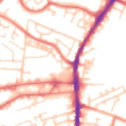 Daytime road noise heatmap for WA14 5EY