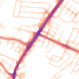 Daytime road noise heatmap for WA14 5HL