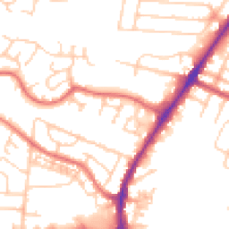 Daytime road noise heatmap for WA14 5HN