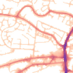 Daytime road noise heatmap for WA14 5JE