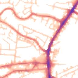 Daytime road noise heatmap for WA14 5JR