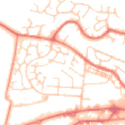 Daytime road noise heatmap for WA14 5JY