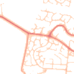 Daytime road noise heatmap for WA14 5LL