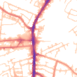 Daytime road noise heatmap for WA14 5LQ