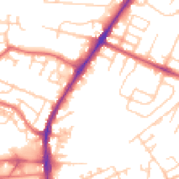 Daytime road noise heatmap for WA14 5NG