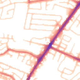 Daytime road noise heatmap for WA14 5PJ