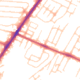 Daytime road noise heatmap for WA14 5PT