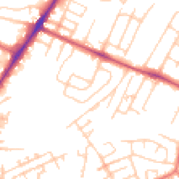 Daytime road noise heatmap for WA14 5QR