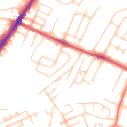 Daytime road noise heatmap for WA14 5QT