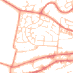 Daytime road noise heatmap for WA14 5TT