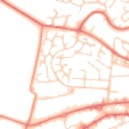 Daytime road noise heatmap for WA14 5TY