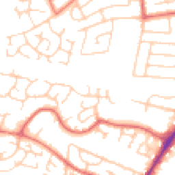 Daytime road noise heatmap for WA14 5WE