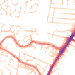 Daytime road noise heatmap for WA14 5XJ
