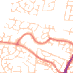 Daytime road noise heatmap for WA14 5XL