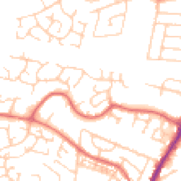 Daytime road noise heatmap for WA14 5XN