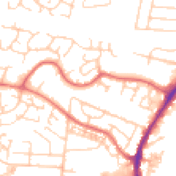 Daytime road noise heatmap for WA14 5XQ