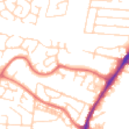 Daytime road noise heatmap for WA14 5XR