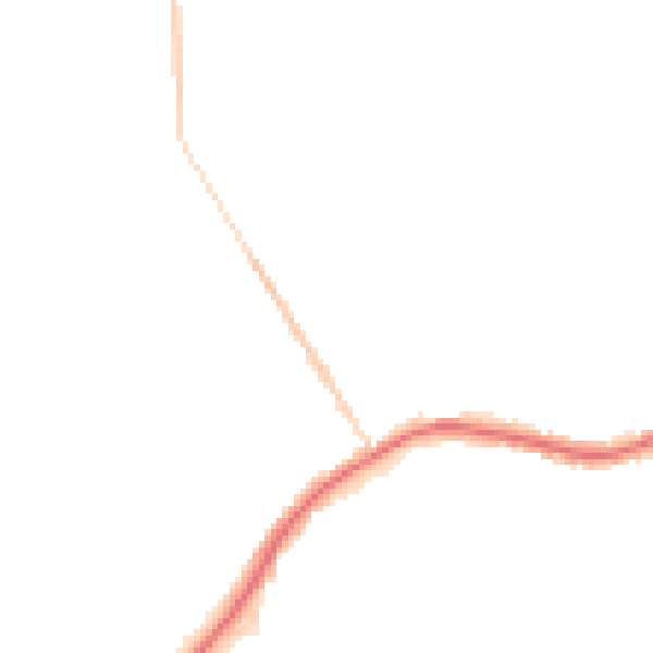 Night-time road noise heatmap for WA3 1AD